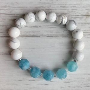 Chunky beaded gemstone bracelet